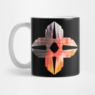 Abstract symbol in orange watercolor Mug